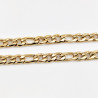 Dottillove Ketting Dames - Figaro Schakelketting met Hart - Geel Gold Plated op RVS