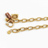 Dottillove Schakelketting met Hangers - RVS Geel Gold Plated - Kabel Ketting Dames