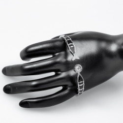 Dames Bangle Armband - Slangen Design - RVS Zilverkleur