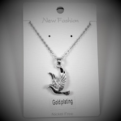 Dames Ketting met Duif Hanger - Gold Plated - Ketting Set