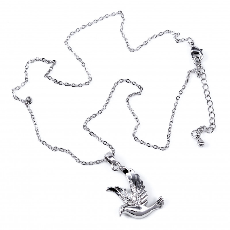 Dames Ketting met Duif Hanger - Gold Plated - Ketting Set Dames Ketting met Duif Hanger - Gold Plated - Ketting Set