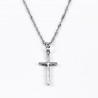 XUPING Ketting met Kruis Hanger - Gedraaide Schakelketting Dames - Gerhodineerd