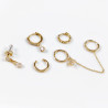 Dottilove Sieraden - Oorringen Set - 6 Stuks - Dames Oorbellen - Gold Plated