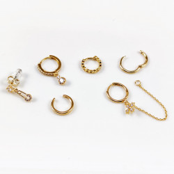 Dottilove Sieraden - Oorringen Set - 6 Stuks - Dames Oorbellen - Gold Plated