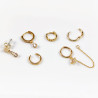 Dottilove Sieraden - Oorringen Set - 6 Stuks - Dames Oorbellen - Gold Plated