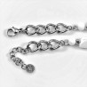 Dottilove Witte Natuursteen Armband Dames - RVS Wit Gold Plated - Schakelsarmband