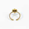Dottilove Verstelbaar Ring Dames - Turquoise Steen - RVS Geel Gold Plated