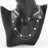 Dubbel Ketting met Zoetwaterparels Dames - RVS 14K Witgoud Verguld - Dottillove