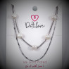 Dubbel Ketting met Zoetwaterparels Dames - RVS Plated - Dottillove