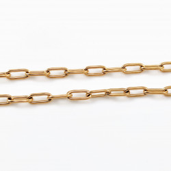 Paperclip Ketting Dames - RVS Geel Gold Plated - Dottillove Schakelketting - Natuursteen - Zoetwaterparels - Hart Hanger