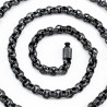 Griekse Ketting Heren - RVS Verouderde Zilverkleur - Ronde Schakelketting