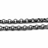 Griekse Ketting Heren - RVS Verouderde Zilverkleur - Ronde Schakelketting