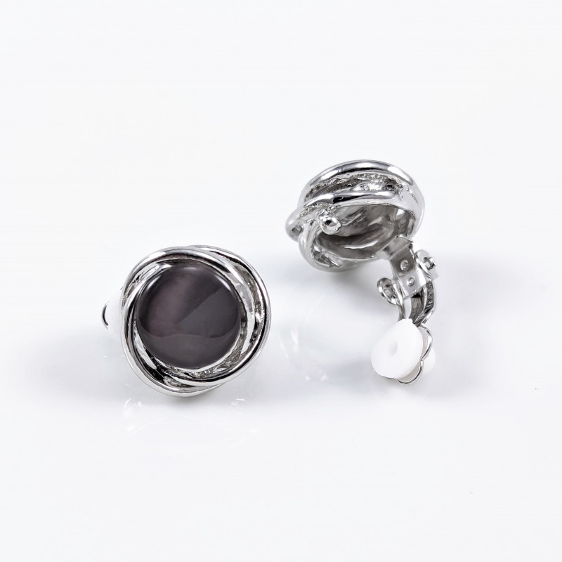 Atancriet Cabochon Clip-on Oorbellen Dames - 15mm Ronde Oorclips Atancriet Cabochon Clip-on Oorbellen Dames - 15mm Ronde Oorclips
