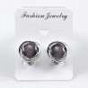 Atancriet Cabochon Clip-on Oorbellen Dames - 15mm Ronde Oorclips