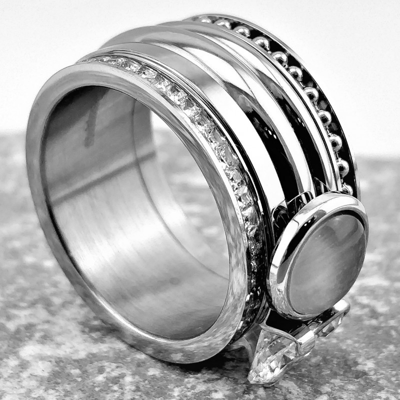Ring 925 zilver reliëf model 188 - Schitterende Ringen.nl