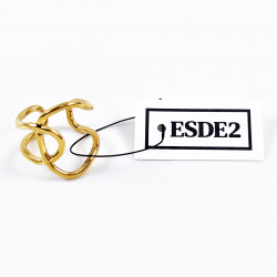 Roestvrij Stalen Geometrische Dames Ring Gold Plated