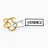 Roestvrij Stalen Geometrische Dames Ring Gold Plated
