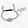 zilverkleurige Roestvrij Stalen Kralen Armband met Hand van Fatima