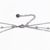 3 Lagen Ketting Dames - RVS Zilverkleur - Multilager Collier -Halskettingen met Turks Oog