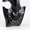 3 Lagen Ketting Dames - RVS Zilverkleur - Multilager Collier -Halskettingen met Turks Oog