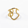 Roestvrij Stalen Geometrische Dames Ring Gold Plated