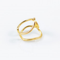 Roestvrij Stalen Geometrische Dames Ring Gold Plated