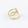 Roestvrij Stalen Geometrische Dames Ring Gold Plated