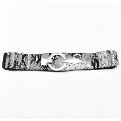 Brede Elastische Riem met Slangpatroon