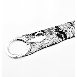 Brede Elastische Riem met Slangpatroon