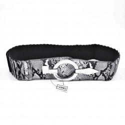 Brede Elastische Riem met Slangpatroon
