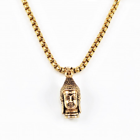 Jasseron Ketting met Boeddha Hanger Dames en Heren Verguld Stalen