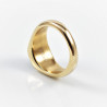 Zegelring Unisex - Stalen Goudkleur - Ring met Zwart Emaille