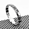Magneetarmband Dames Heren - Wit Keramieken en Titanium Armband - Schakelarmband