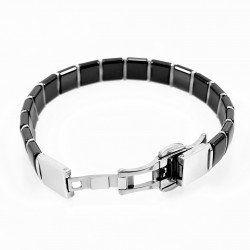 Magneetarmband Dames Heren - Wit Keramieken en Titanium Armband - Schakelarmband
