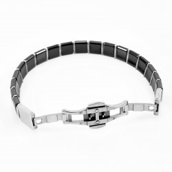 Magneetarmband Dames Heren - Wit Keramieken en Titanium Armband - Schakelarmband