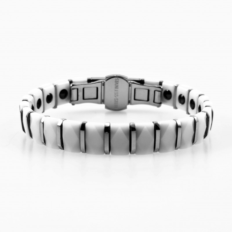 Zwarte Keramieken en Titanium Armband Dames Heren Schakelarmband Zwarte Keramieken en Titanium Armband Dames Heren Schakelarmband