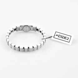 Zwarte Keramieken en Titanium Armband Dames Heren Schakelarmband
