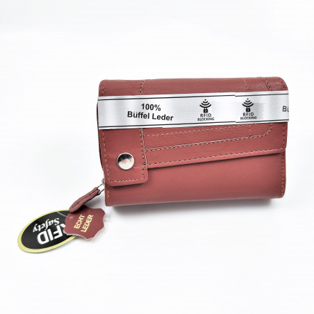 RobertO Indian Rood Portemonnee Dames RFID Veel Pasjes Buffelleer