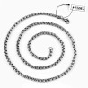 4mm Jasseron Schakelketting - Stalen Zilverkleur - Unisex Ketting