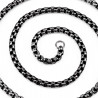 3,5mm Jasseron Ketting - Stalen Gezwart Zilver Kleur - Schakelketting Unisex