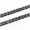 75cm x 5mm Koningsketting Heren - Stalen Verouderde Zilver Kleur - Schakelketting