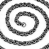 75cm x 5mm Koningsketting Heren - Stalen Verouderde Zilver Kleur - Schakelketting