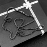 65cm x 3,5mm Gedraaide Ketting Unisex - Stalen Verouderde Zilverkleur