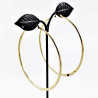 Oorbellen Dames Stalen Goud Kleur 70cm Oorringen Platte-Design