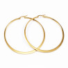 Oorbellen Dames Stalen Goud Kleur 60cm Oorringen Platte-Design