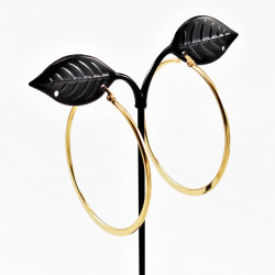 Ø50mm Oorbellen Dames - Stalen Goudkleur - Oorringen Platte -Design