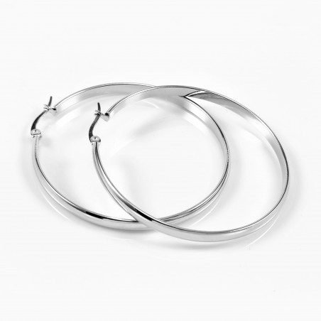 ∅50 mm RVS Oorringen Dames Stalen Zilver Kleur Oorbellen