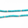Kralen Ketting Dames Stalen Zilver Kleur Turquoise Natuursteen Choker