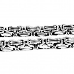 70cm x 11mm Zware Koningsketting Heren - Stalen Zilverkleur - Vierkant Schakelketting