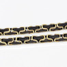 4,5mm Vierkante Koningsarmband Unisex - Stalen Zwart-Goud Kleur - Schakelketting